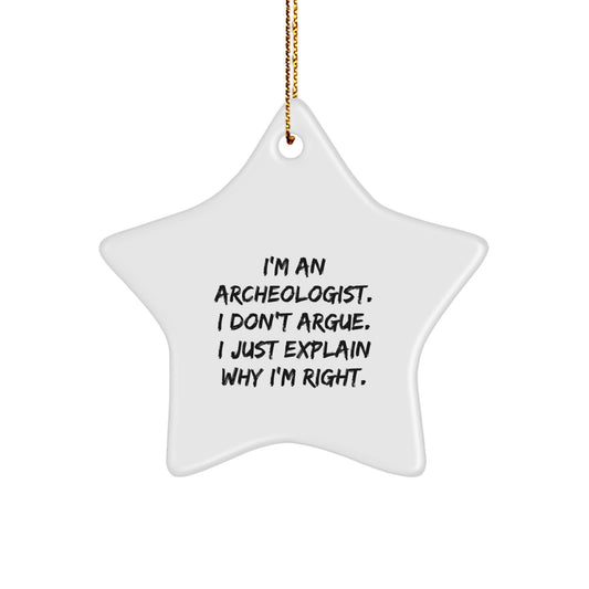 Unique Archeologist Gifts from Friends, Archeologist Star Ornament Funny Quote Christmas Unique Gifts - Image 1