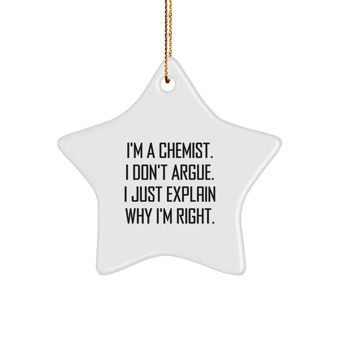 Chemist Star Ornament Funny Gift for Men or Women from Friends Family Coworkers - Image 1