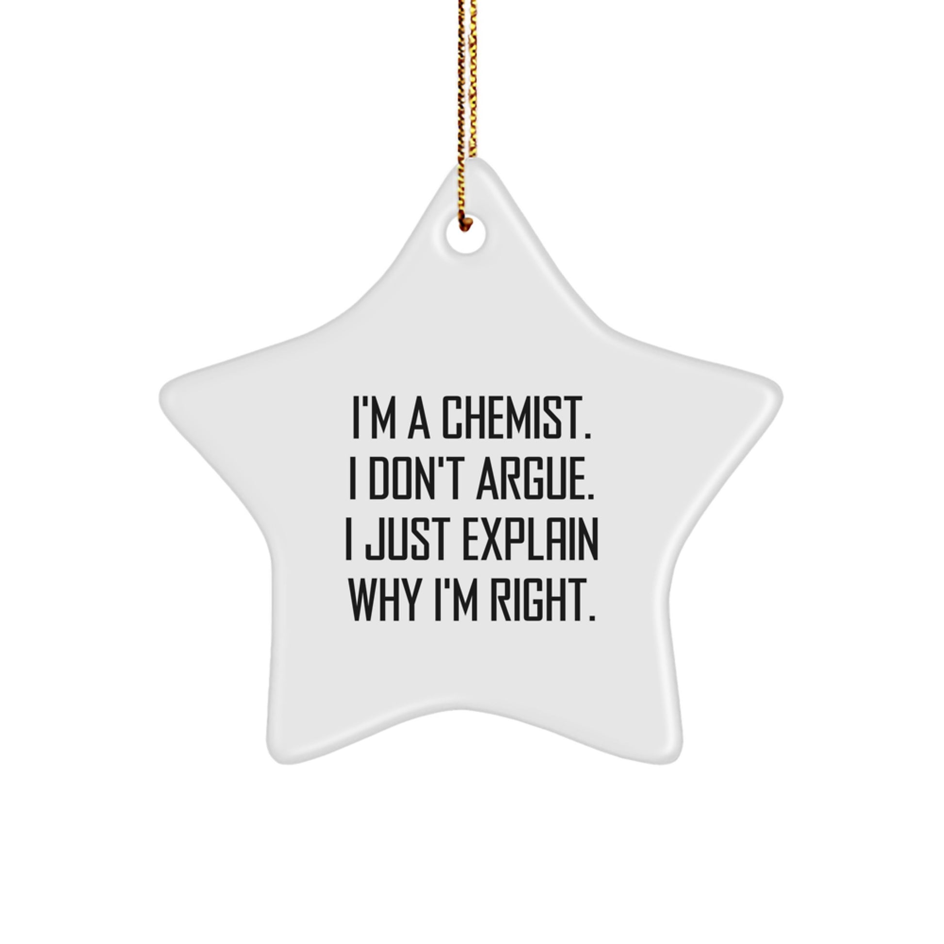 Chemist Star Ornament Funny Gift for Men or Women from Friends Family Coworkers - Image 1
