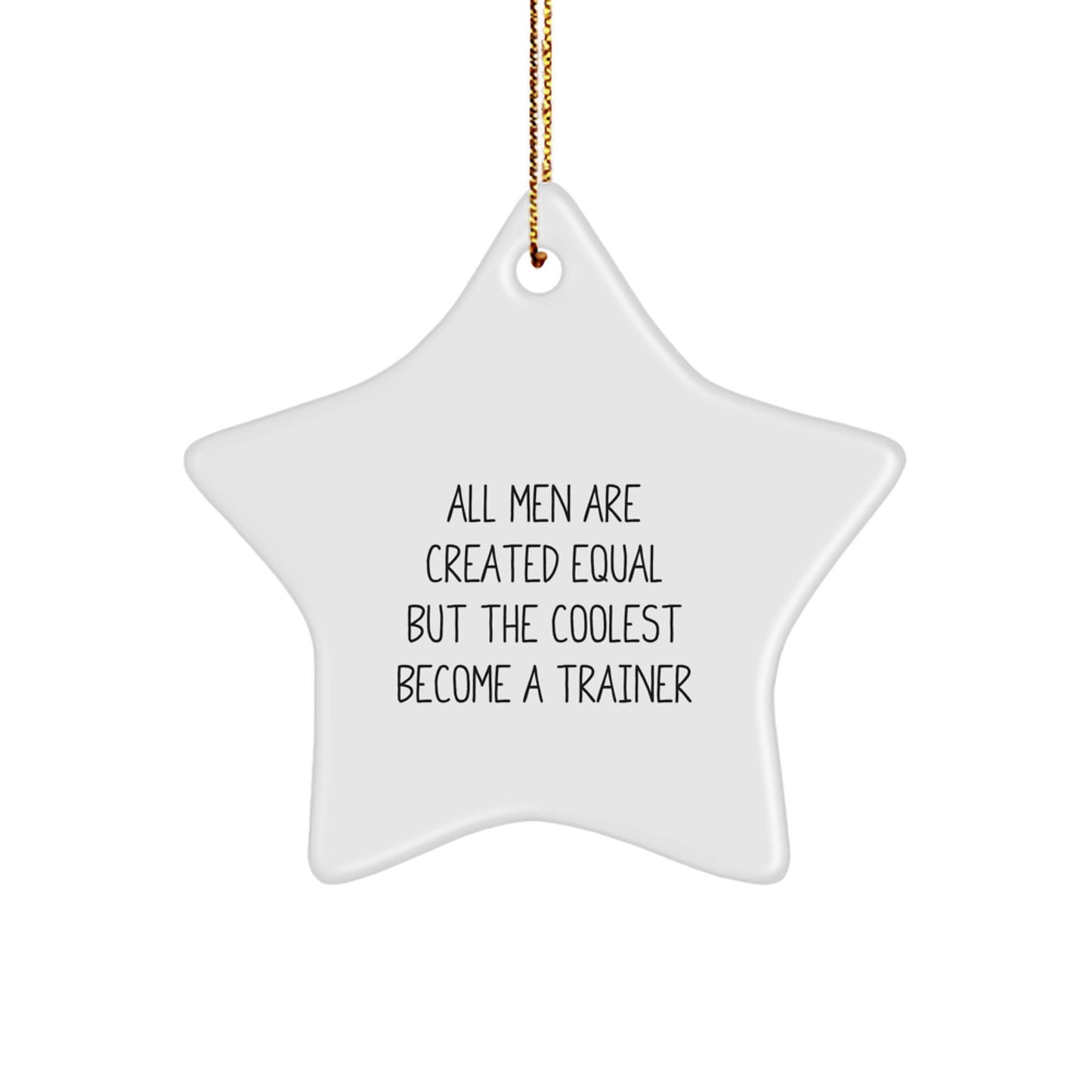 Funny Trainer Gifts from Men, Star Ornament, Inspirational, Christmas Unique Gifts for Trainer, Men, Friends - Image 1
