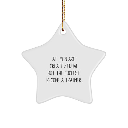 Funny Trainer Gifts from Men, Star Ornament, Inspirational, Christmas Unique Gifts for Trainer, Men, Friends - Image 1