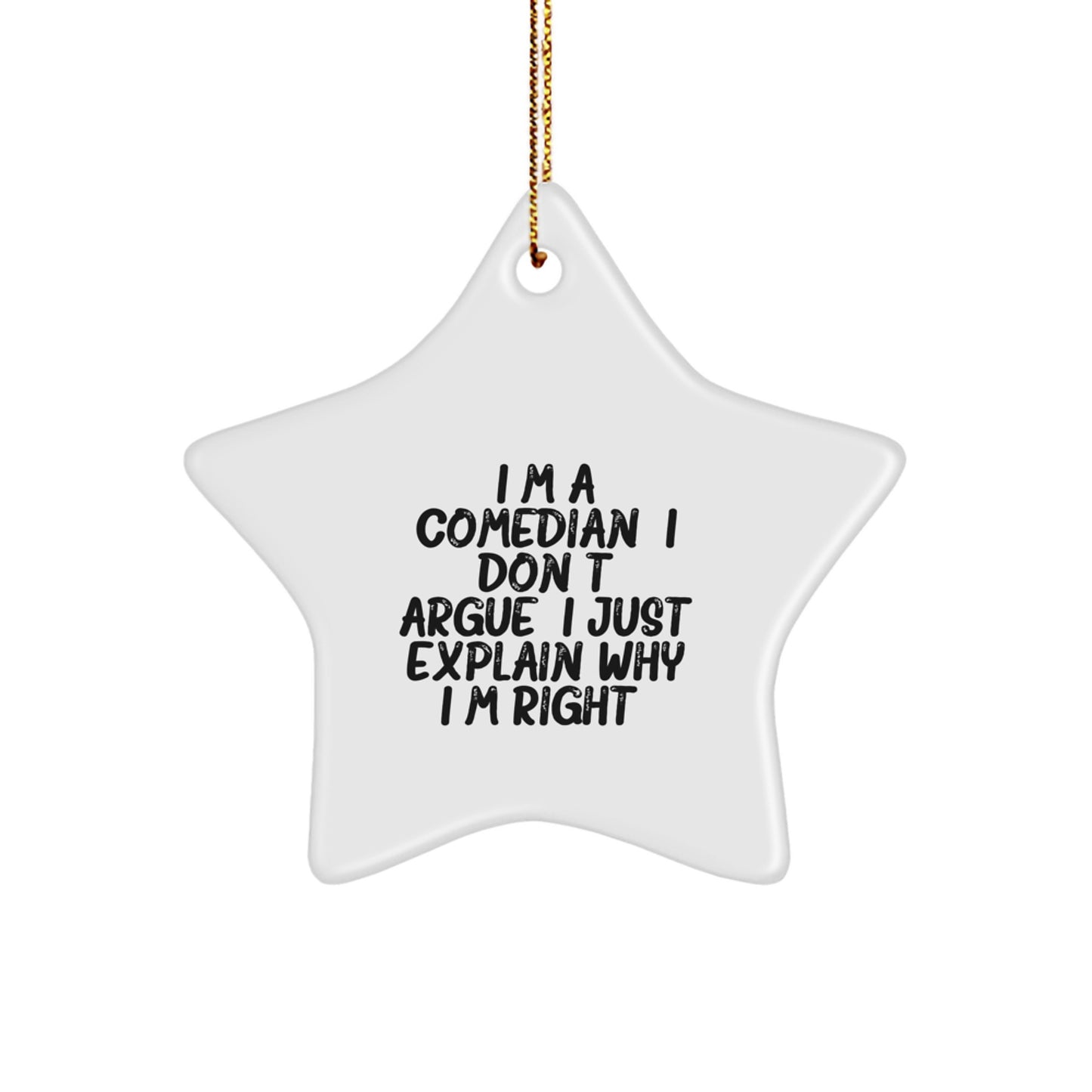 Comedian Gifts from Friends and Family - Funny Star Ornament for Comedian Men Women Christmas Unique Gifts - Image 1