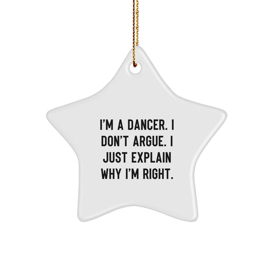 Funny Dancer Gifts from Family, Gifts for Men Dancers at Christmas Unique Ornaments - Image 1