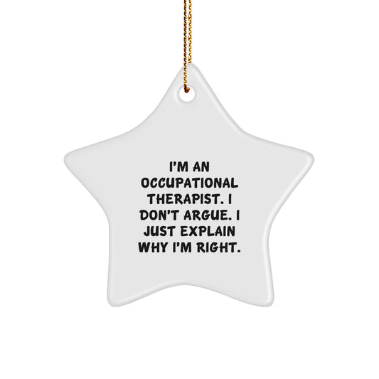 Funny Occupational Therapist Star Ornaments Gifts from Friends for Christmas - Image 1