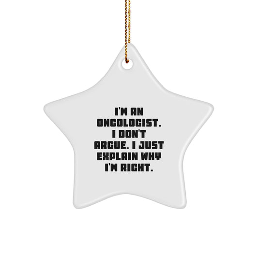 Funny Oncologist Star Ornament Gifts from Men to Family Members - Image 1