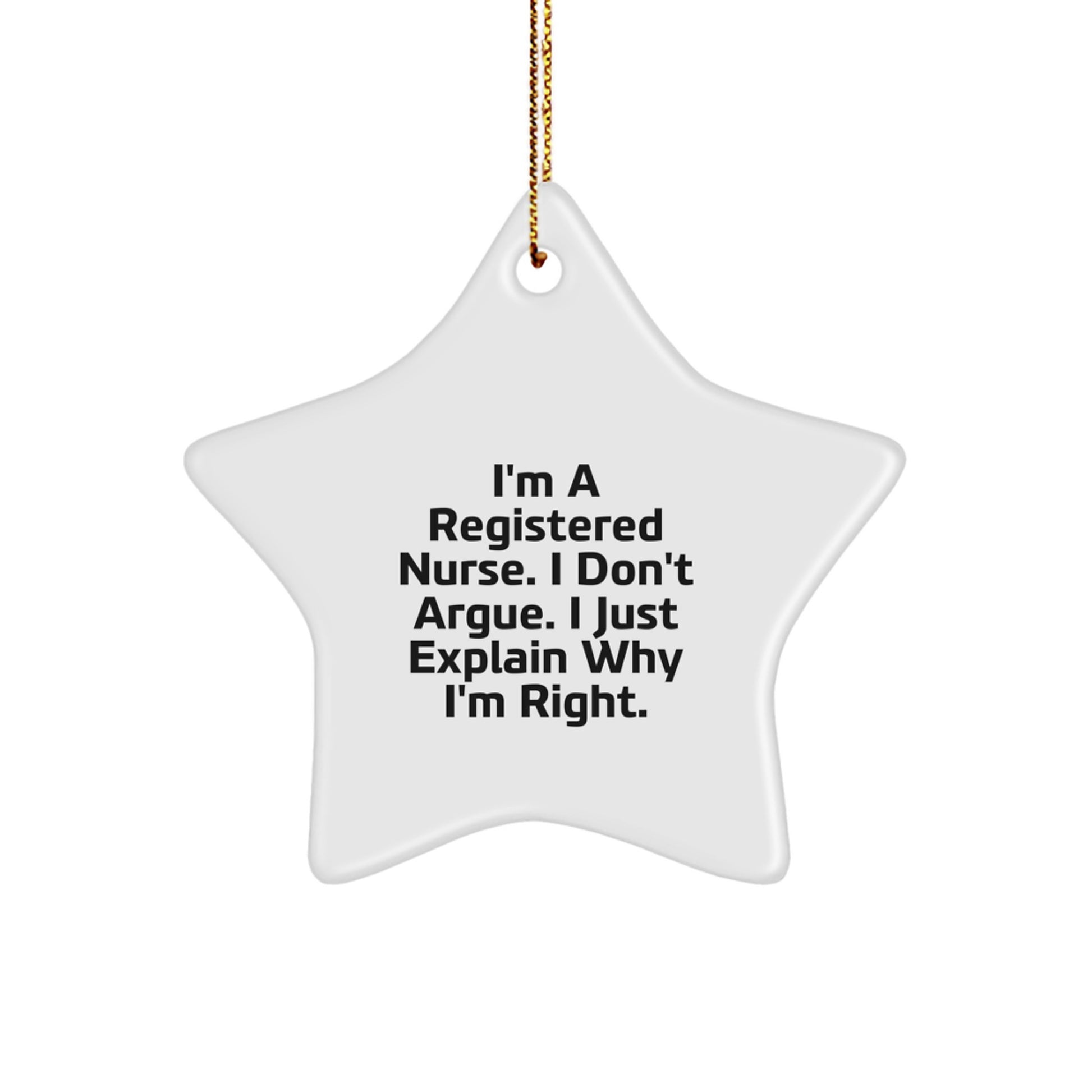Funny Registered Nurse Star Ornament Gifts from Men to Coworkers for Christmas Unique - Image 1