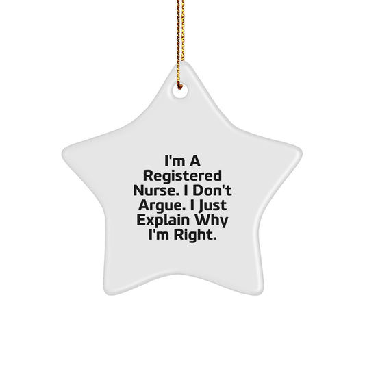 Funny Registered Nurse Star Ornament Gifts from Men to Coworkers for Christmas Unique - Image 1