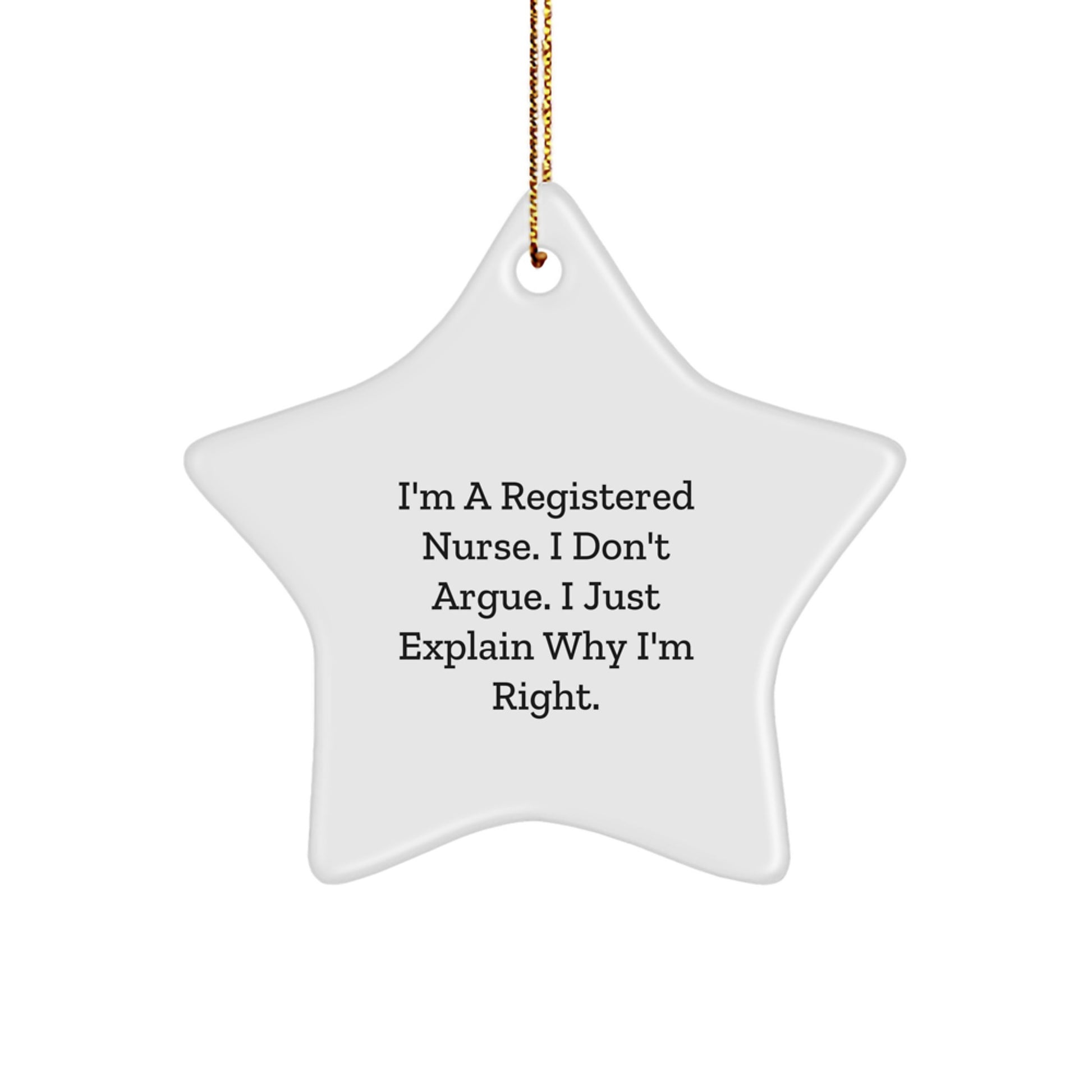 Funny Registered Nurse Gifts from Friends Star Ornament for Christmas Unique Gifts - Image 1
