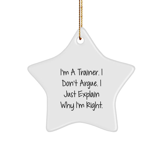 Funny Trainer Gifts from Men to Trainer Friends Unique Star Ornaments for Christmas Unique Gifts - Image 1