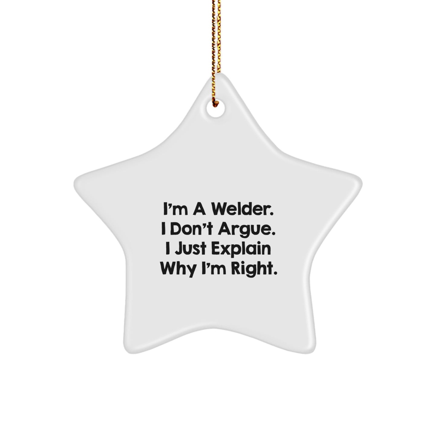 Funny Welder Star Ornament Gifts from Men for Christmas Unique Gifts - Image 1