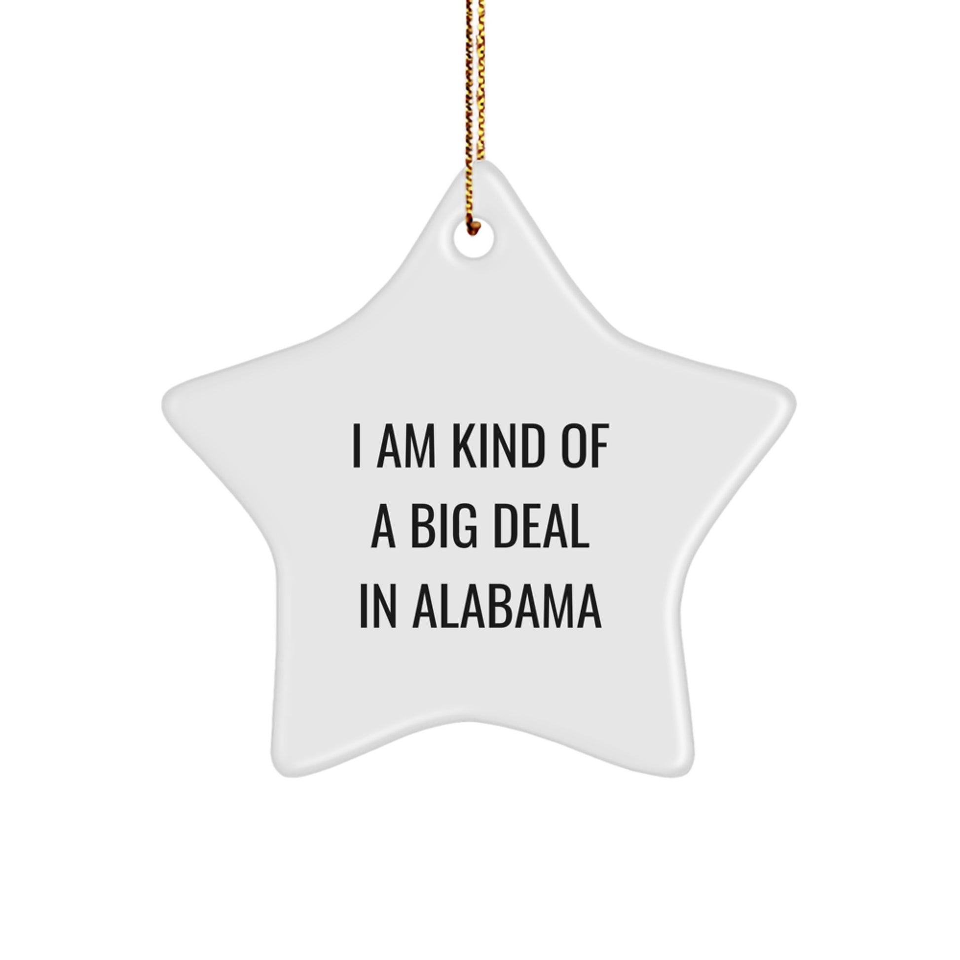 Funny Alabama Star Ornament Gifts from Friends and Family, I Am Kind Of A Prime Selection In Alabama, Unique Alabama Christmas Unique Gifts for Men Women Alabama Star Ornament - Image 1