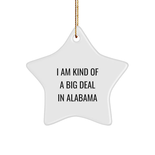 Funny Alabama Star Ornament Gifts from Friends and Family, I Am Kind Of A Prime Selection In Alabama, Unique Alabama Christmas Unique Gifts for Men Women Alabama Star Ornament - Image 1