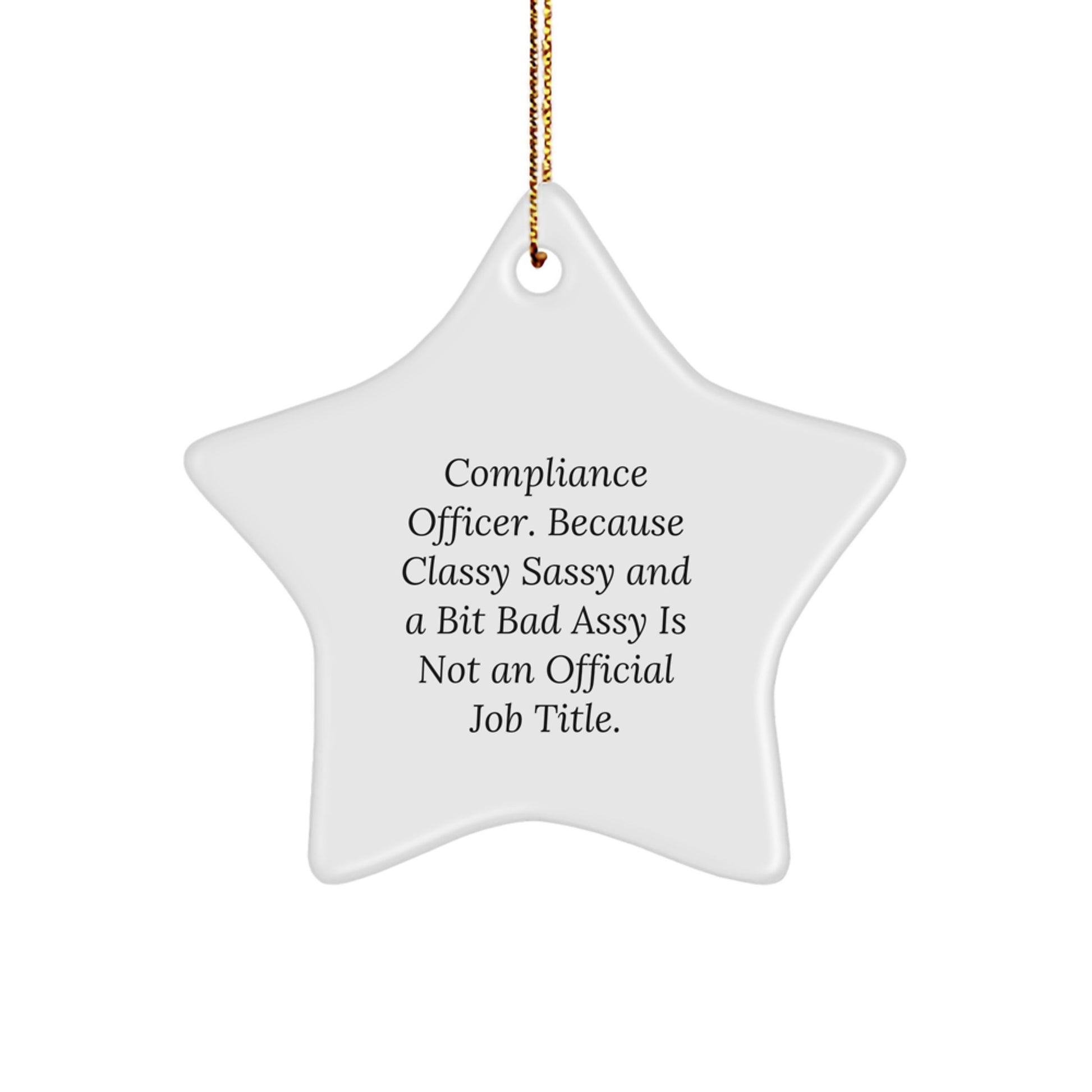Compliance Officer Christmas Star Ornament Gifts from Coworkers for Compliance Officer Friends - Image 1