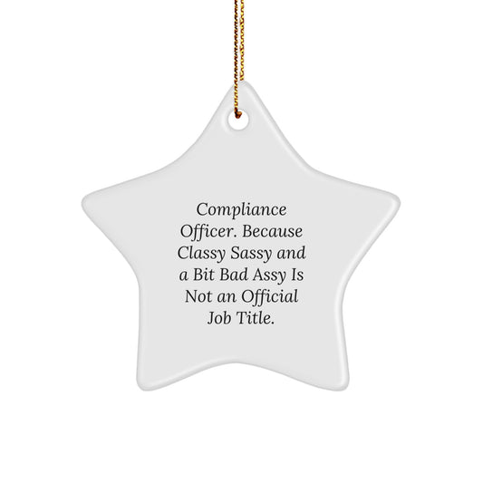 Compliance Officer Christmas Star Ornament Gifts from Coworkers for Compliance Officer Friends - Image 1