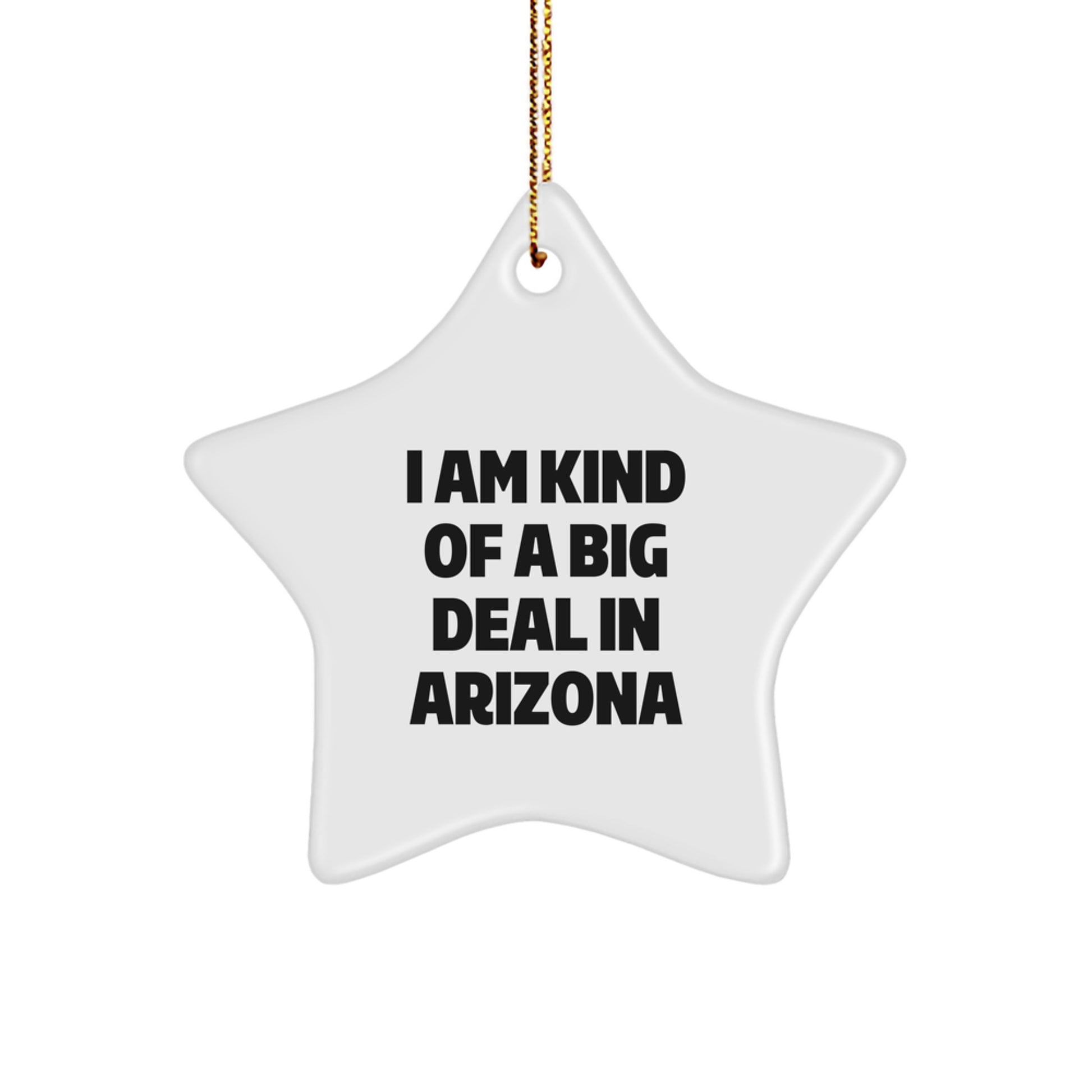Arizona Star Ornament with Funny Quote I Am Kind Of A Prime Selection In Arizona for Christmas Unique Gifts from Friends and Family - Image 1