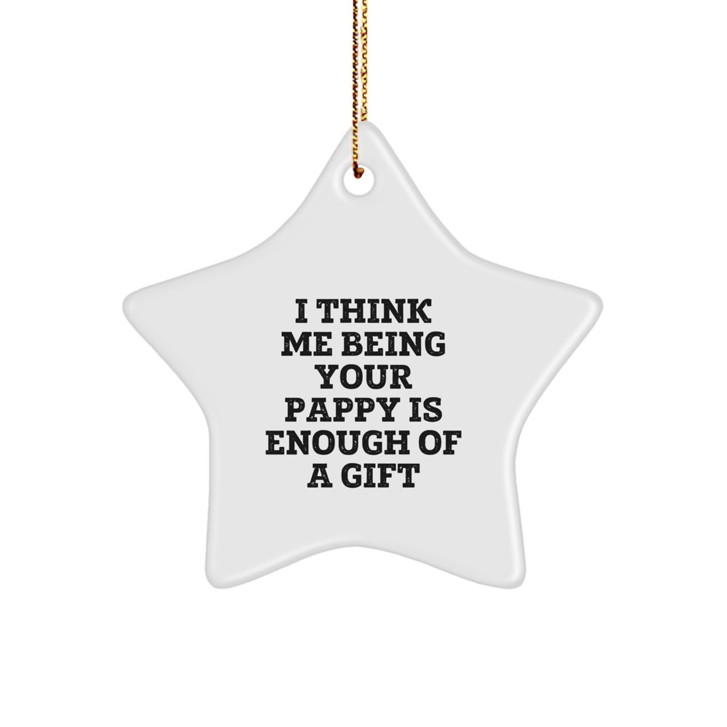 Funny Pappy Star Ornament Gifts from Men to Pappy, Best Christmas Unique Gifts for Pappy, Star Ornament Decoration - Image 1
