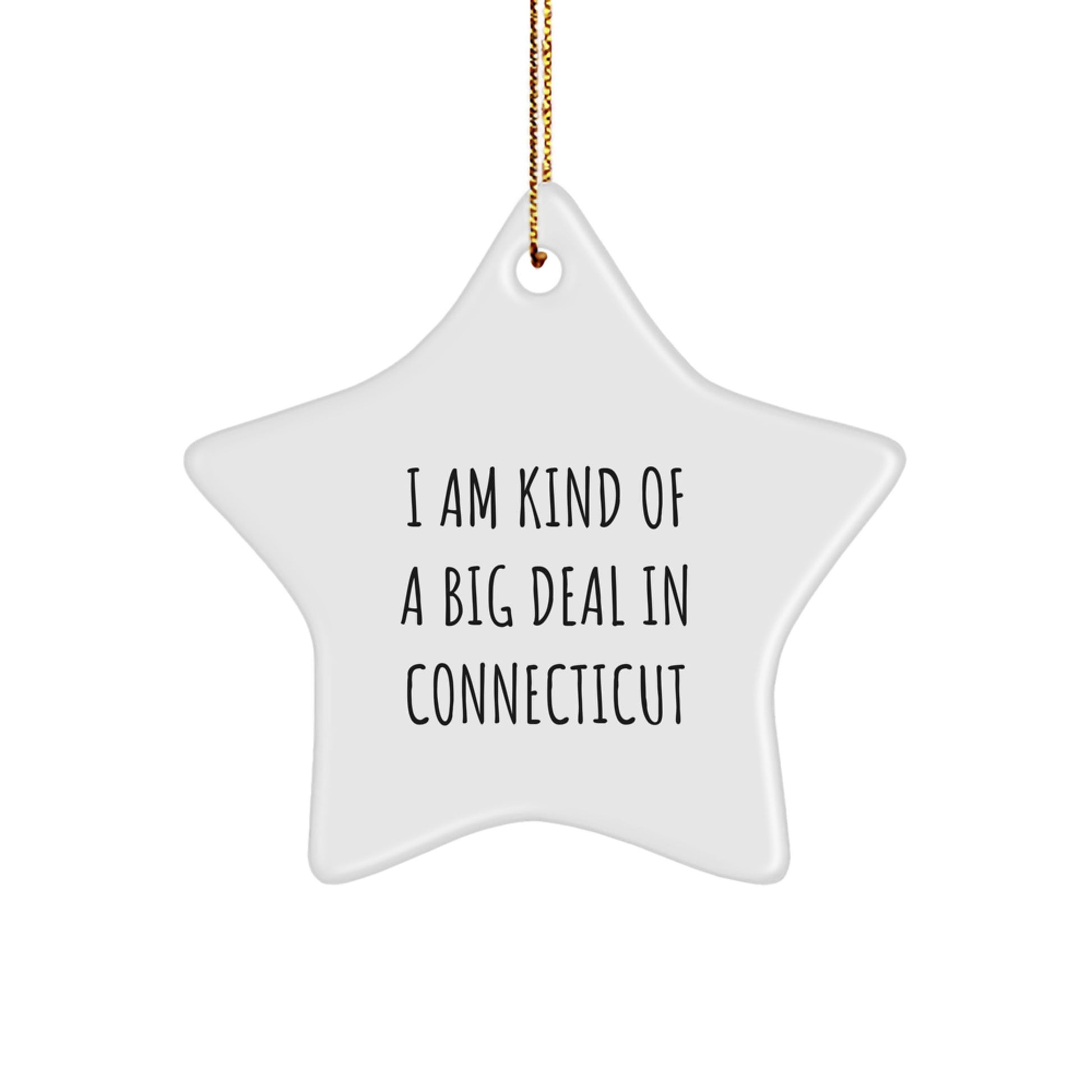 Connecticut Funny Star Ornament Gifts from Men to Family in Connecticut for Christmas - Image 1