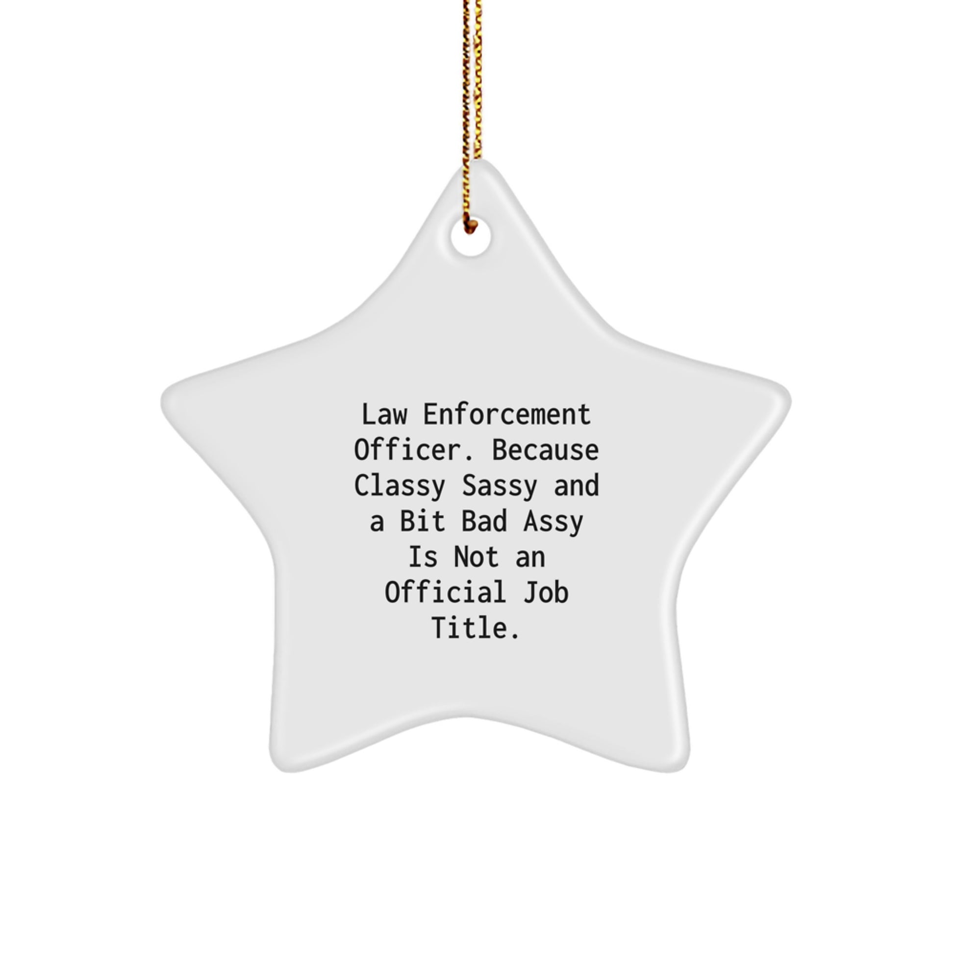 Star Christmas Ornament Law Enforcement Officer Idea Gift for Coworkers - Image 1