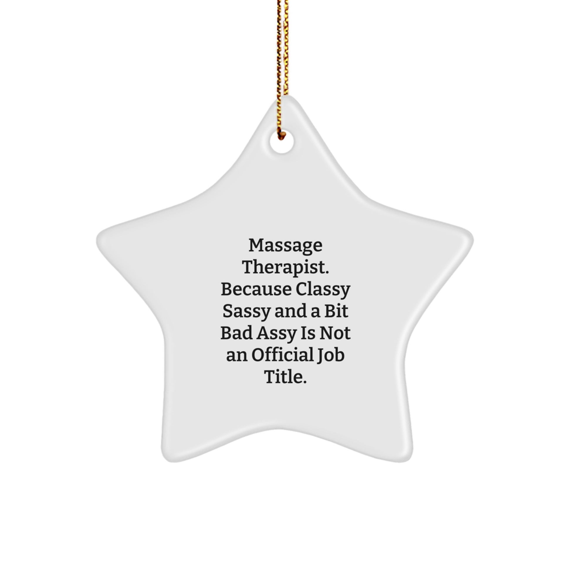 Funny Massage Therapist Star Ornament Gifts from Friends and Family, Inspirational Quote, Christmas Unique Gifts for Massage Therapist Men and Women - Image 1