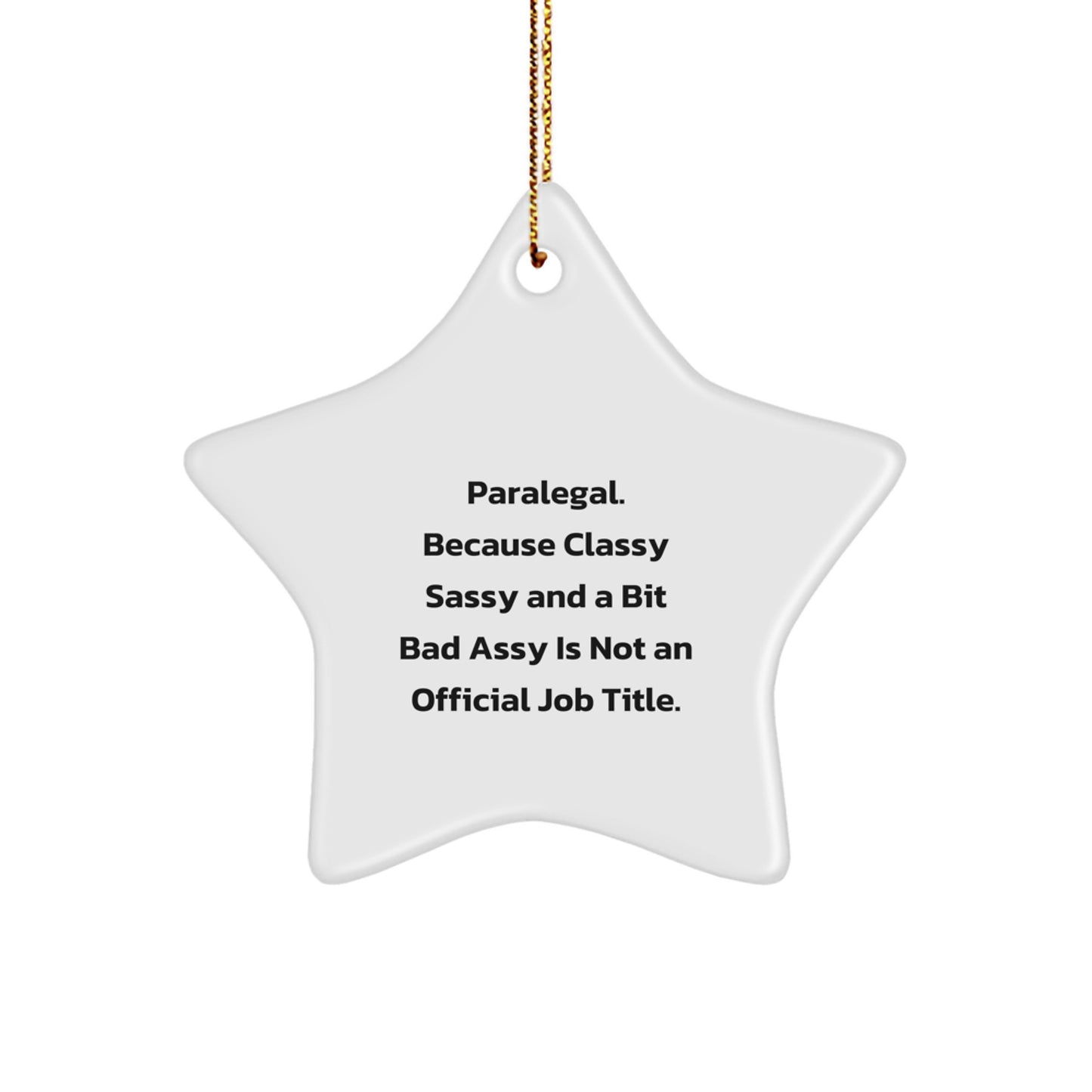 Christmas Unique Gift for Her Paralegal Star Ornament Present Vibrant - Image 1