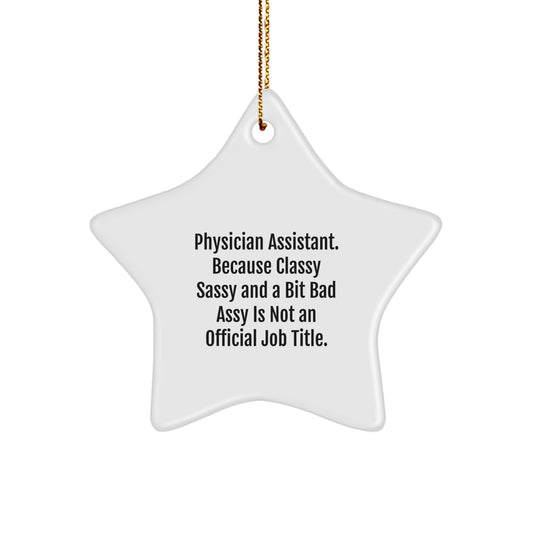 Funny Physician Assistant Gifts for Christmas - Star Ornament Gifts from Friends, Coworkers, and Family - Image 1
