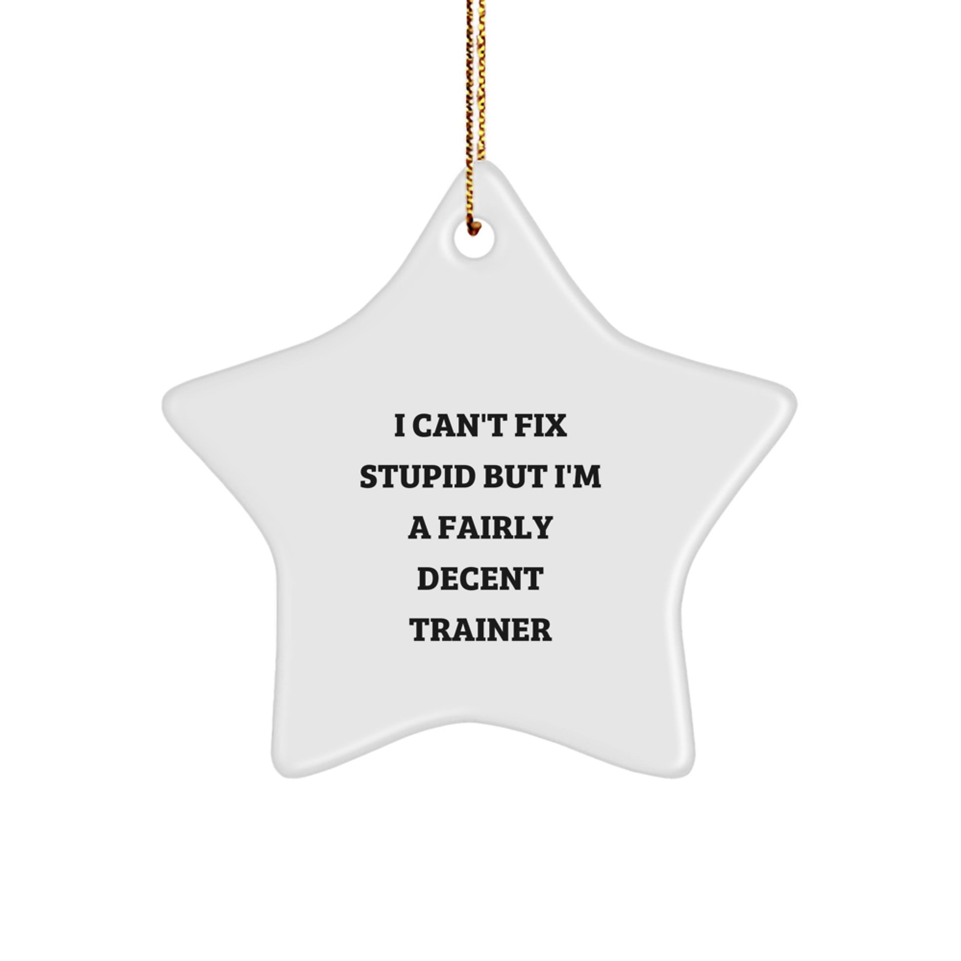 Funny Trainer Gifts from Men to Friends, Star Ornament for Trainer, Christmas Unique Decorations - Image 1