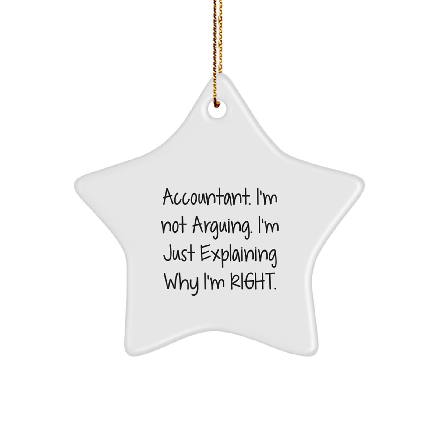 Funny Accountant Gifts from Friends, Christmas Unique Star Ornament for Accountant Men, Inspirational Office Decor - Image 1