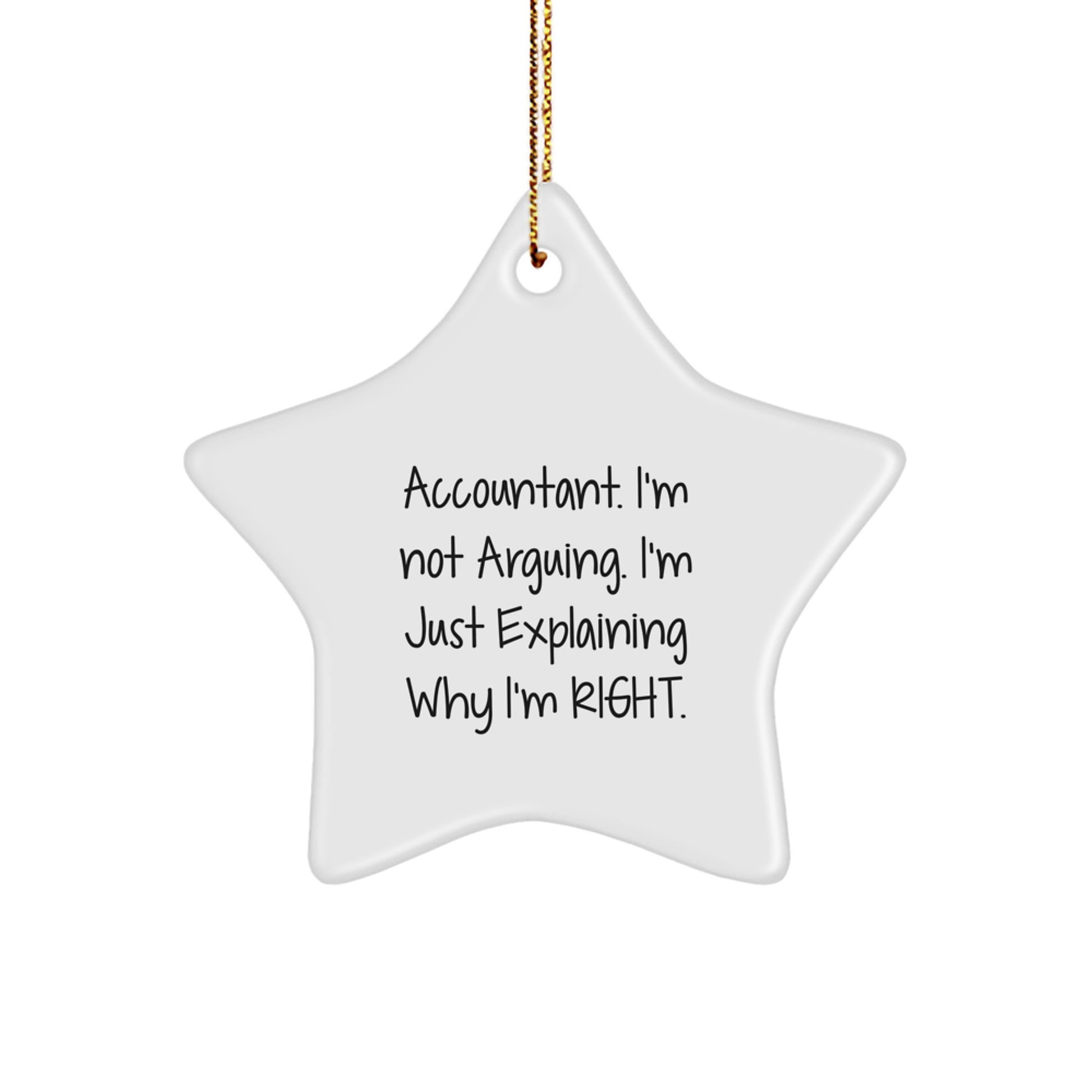 Funny Accountant Gifts from Friends, Christmas Unique Star Ornament for Accountant Men, Inspirational Office Decor - Image 1