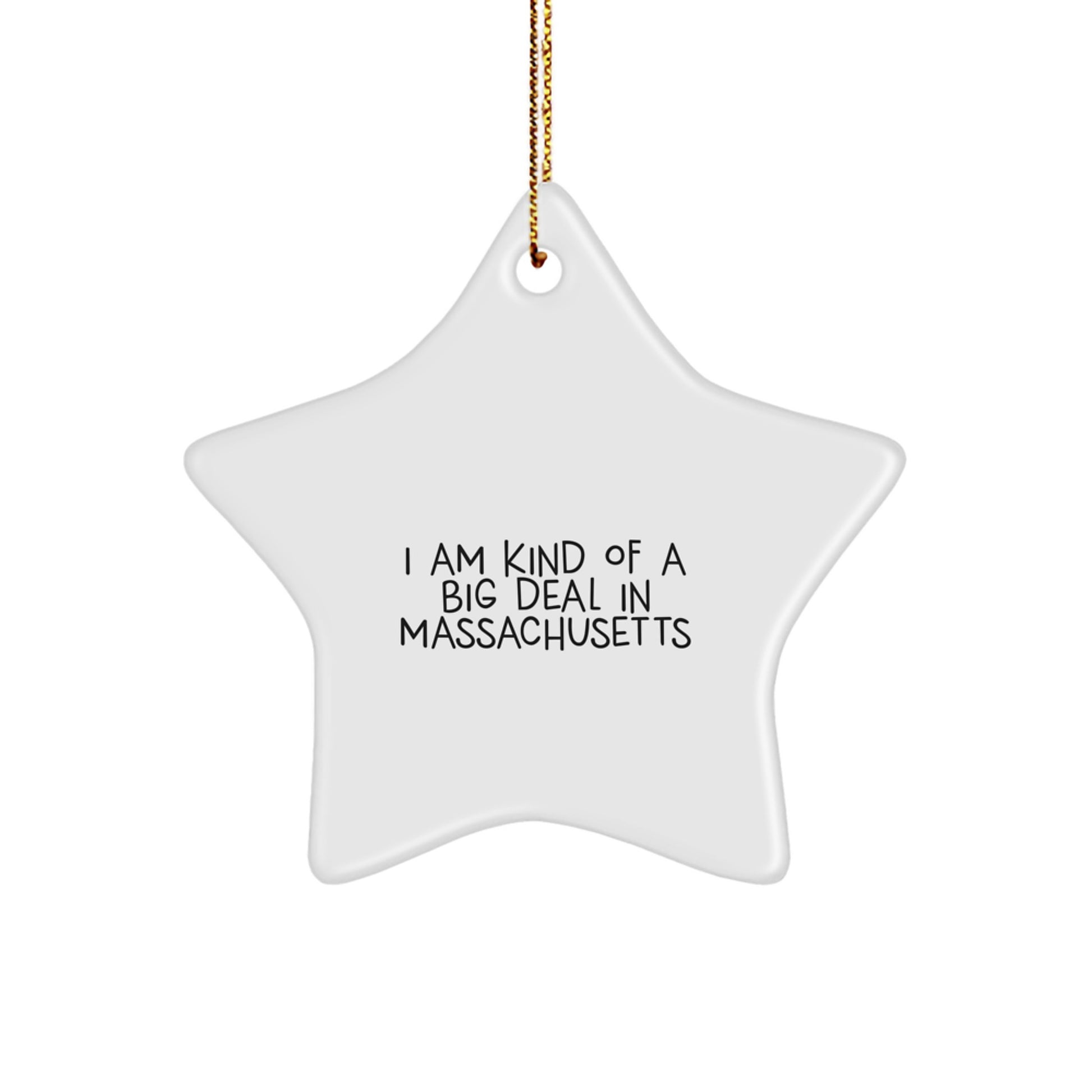 Massachusetts Christmas Star Ornament, Funny Quote Gifts from Friends for Family in Massachusetts, I Am Kind Of A Prime Selection In Massachusetts, Star Shaped Decorations - Image 1