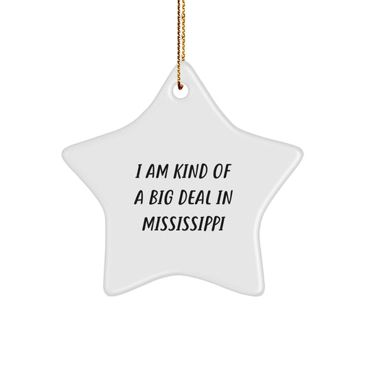 Mississippi Christmas Star Ornaments Funny Gifts from Friends and Family - Image 1