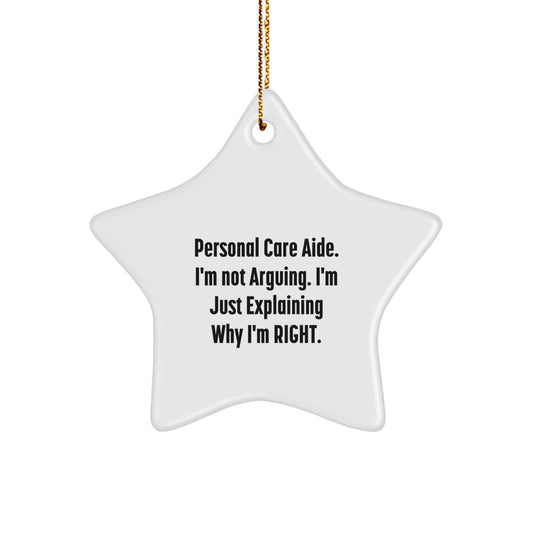 Sassy Personal Care Aide Christmas Unique Gift for Friends Novelty Star - Image 1