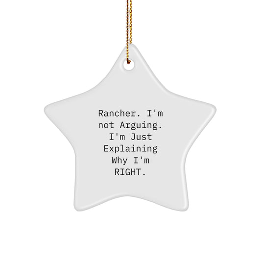 Funny Rancher Star Ornament Gifts from Men to Friends for Christmas Unique Gifts - Image 1