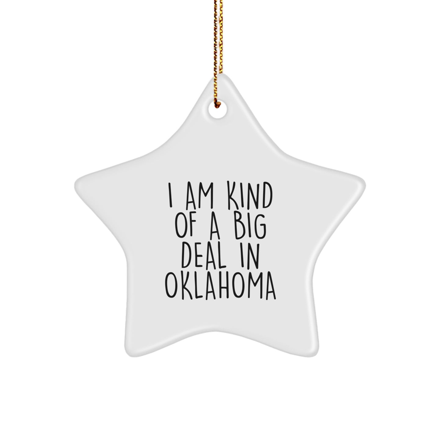 Funny Oklahoma Star Ornament Gifts for Friends Men Women Family from Oklahoma - Image 1