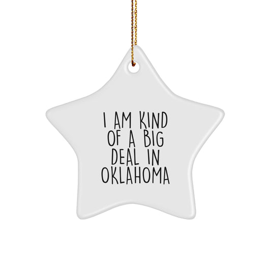 Funny Oklahoma Star Ornament Gifts for Friends Men Women Family from Oklahoma - Image 1