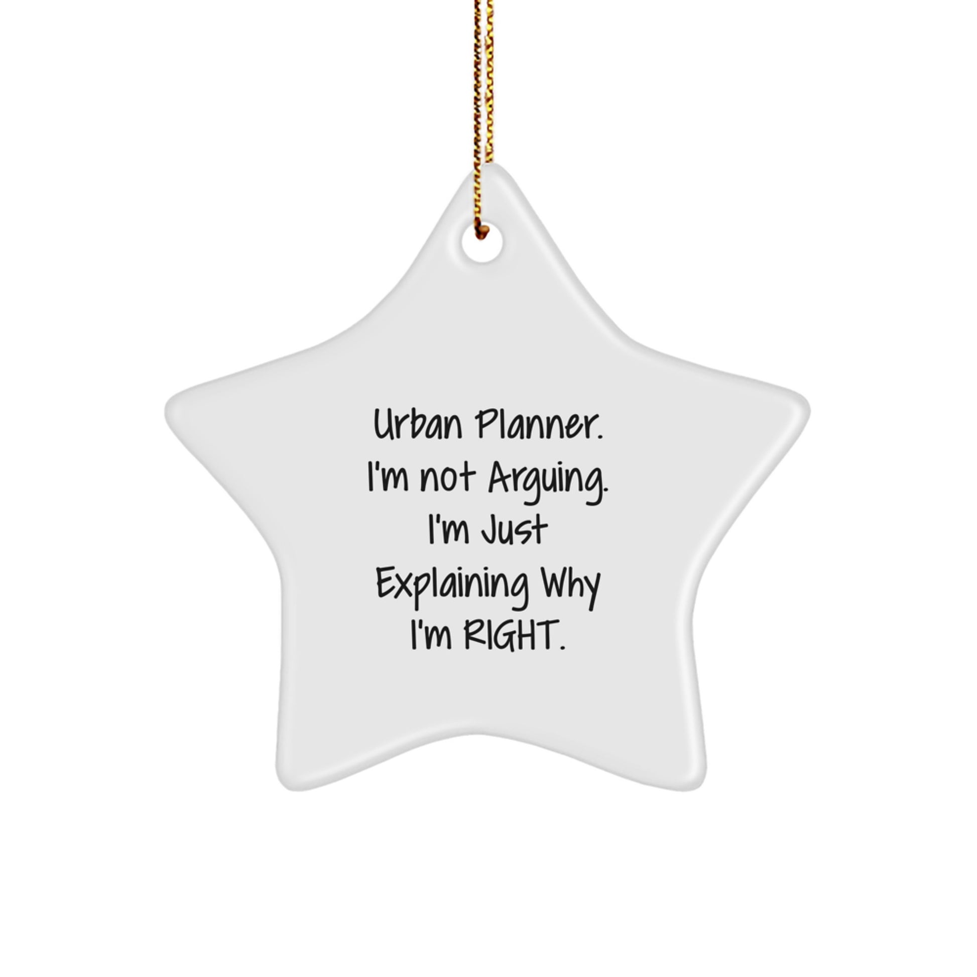 Urban Planner Gifts from Friends - Funny Star Ornament for Christmas Unique Gifts, Gifts for Urban Planner, Star Ornament, Funny Quote - Image 1