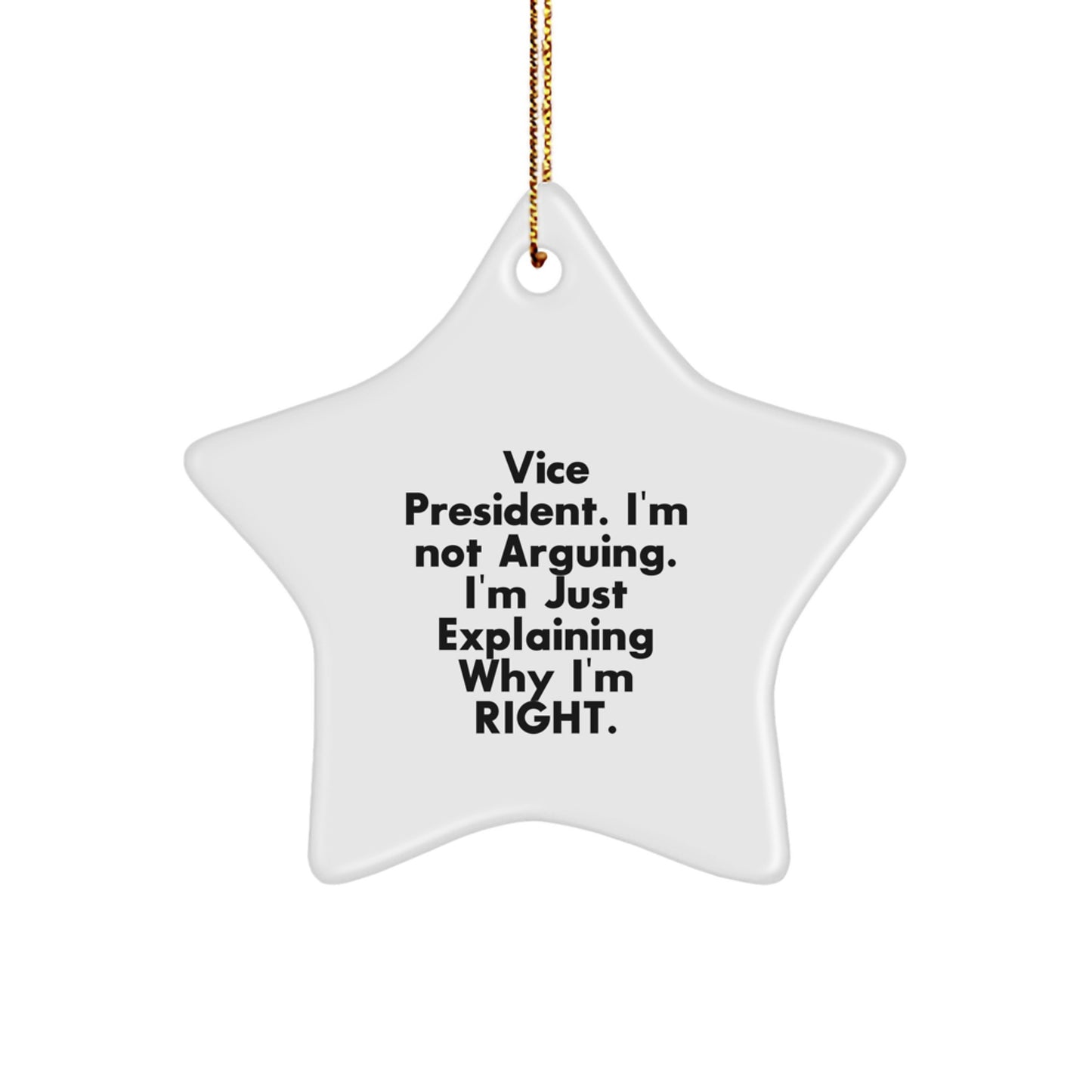 Funny Vice President Gifts from Men, Gifts for Vice President, Vice President Star Ornament Christmas Unique - Image 1
