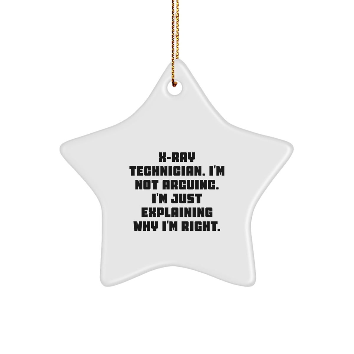 X-Ray Technician Star Ornament Keepsake Gift for Him Christmas - Image 1