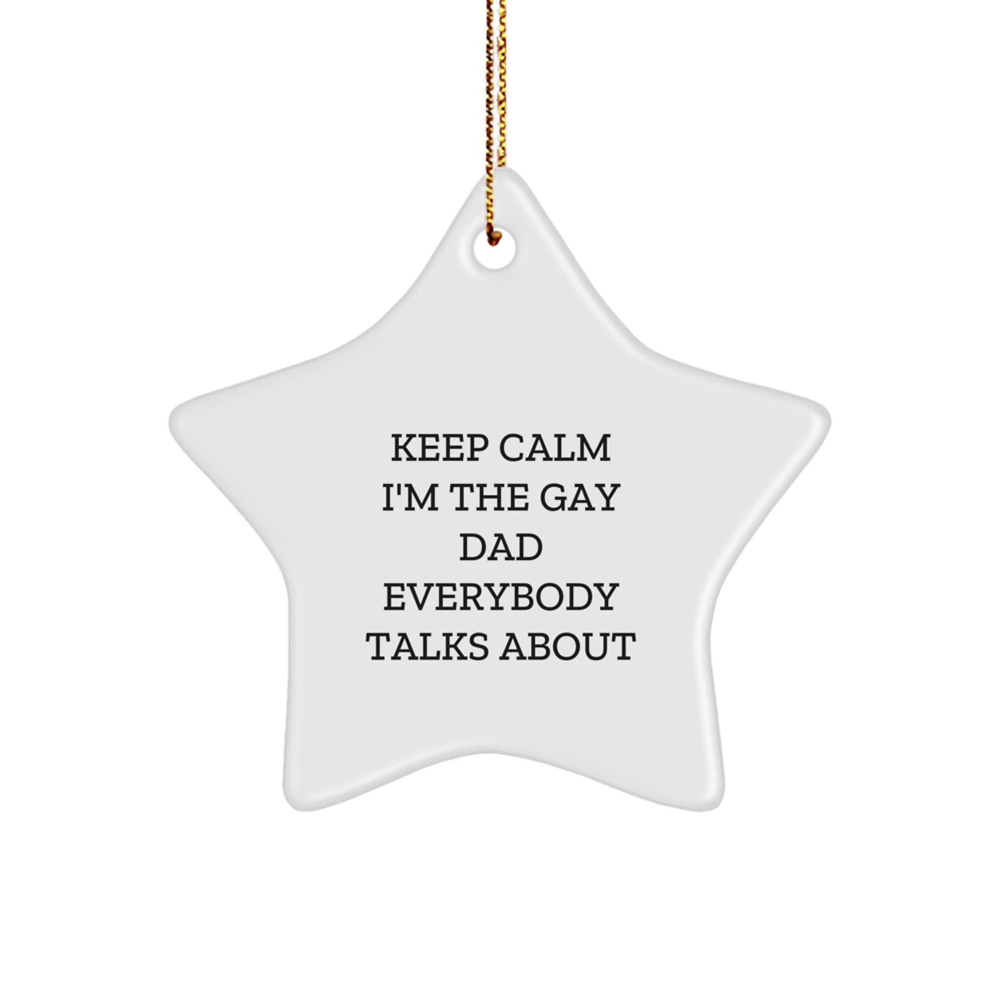 Funny Dad Quotes Star Ornament Gifts from Men to Dad for Christmas Unique Star Decoration - Image 1