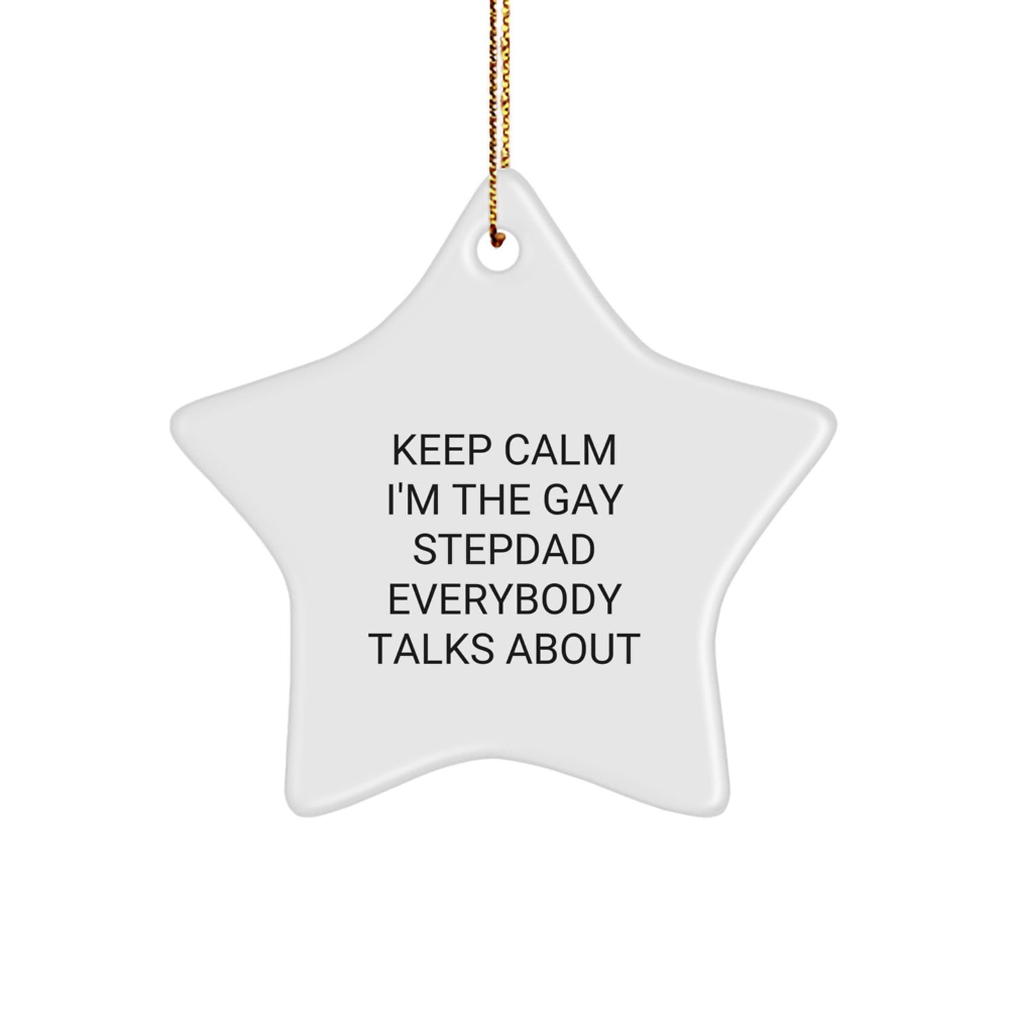 Funny Stepdad Star Ornament Gifts from Men, Women, Family, Friends, Coworkers, Stepdads, Christmas Unique Gifts for Men, Women, Family, Friends, Coworkers, Stepdads - Image 1