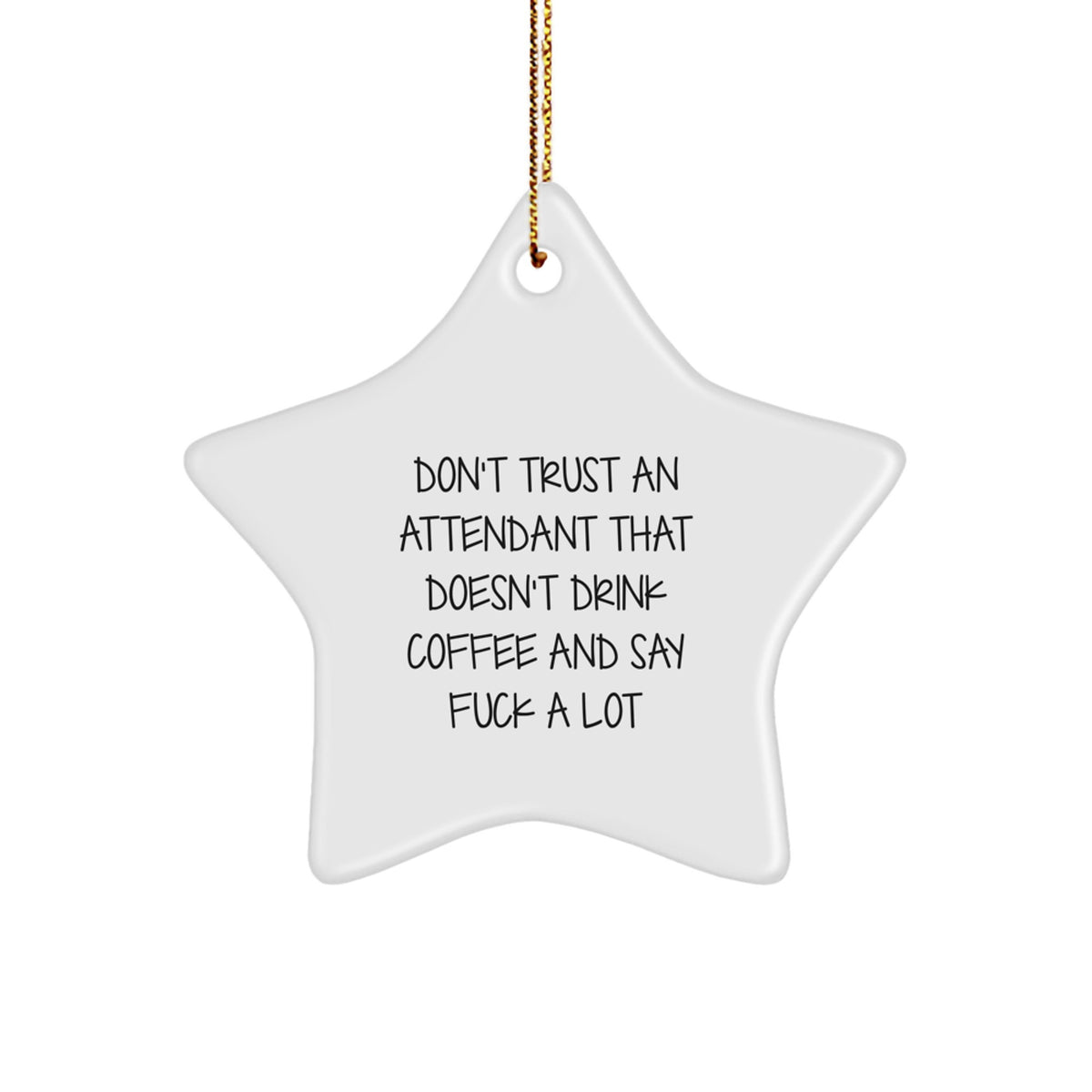 for Him Keepsake Attendant Christmas Unique Gift Star Ornament White - Image 1
