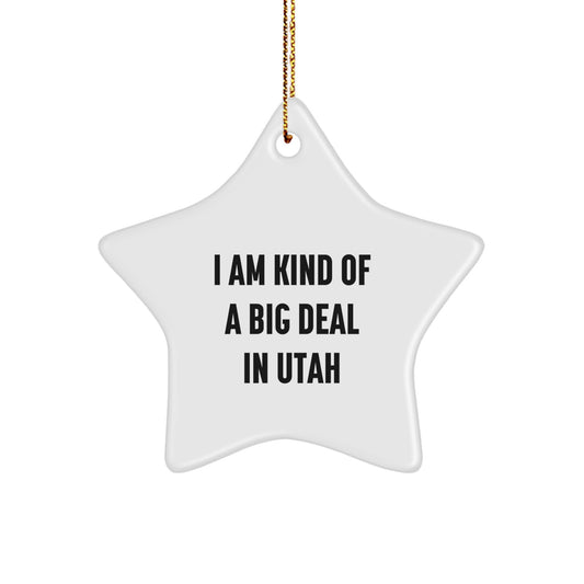 Utah Star Ornament Funny Quote Gifts from Men to Friends and Family for Christmas - Kind of a Prime Selection in Utah Star Shaped Decoration - Image 1
