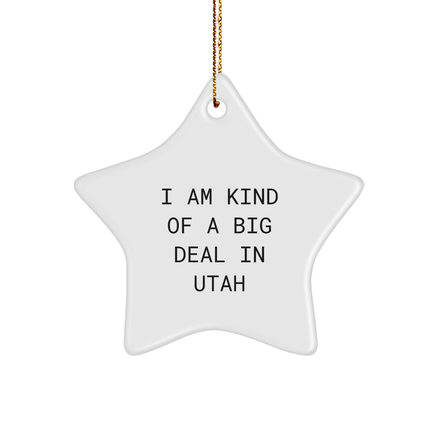 Utah Star Ornament, I Am Kind Of A Prime Selection In Utah, Funny Gift for Men Women Friends Family from Utah, Christmas Unique Gifts - Image 1