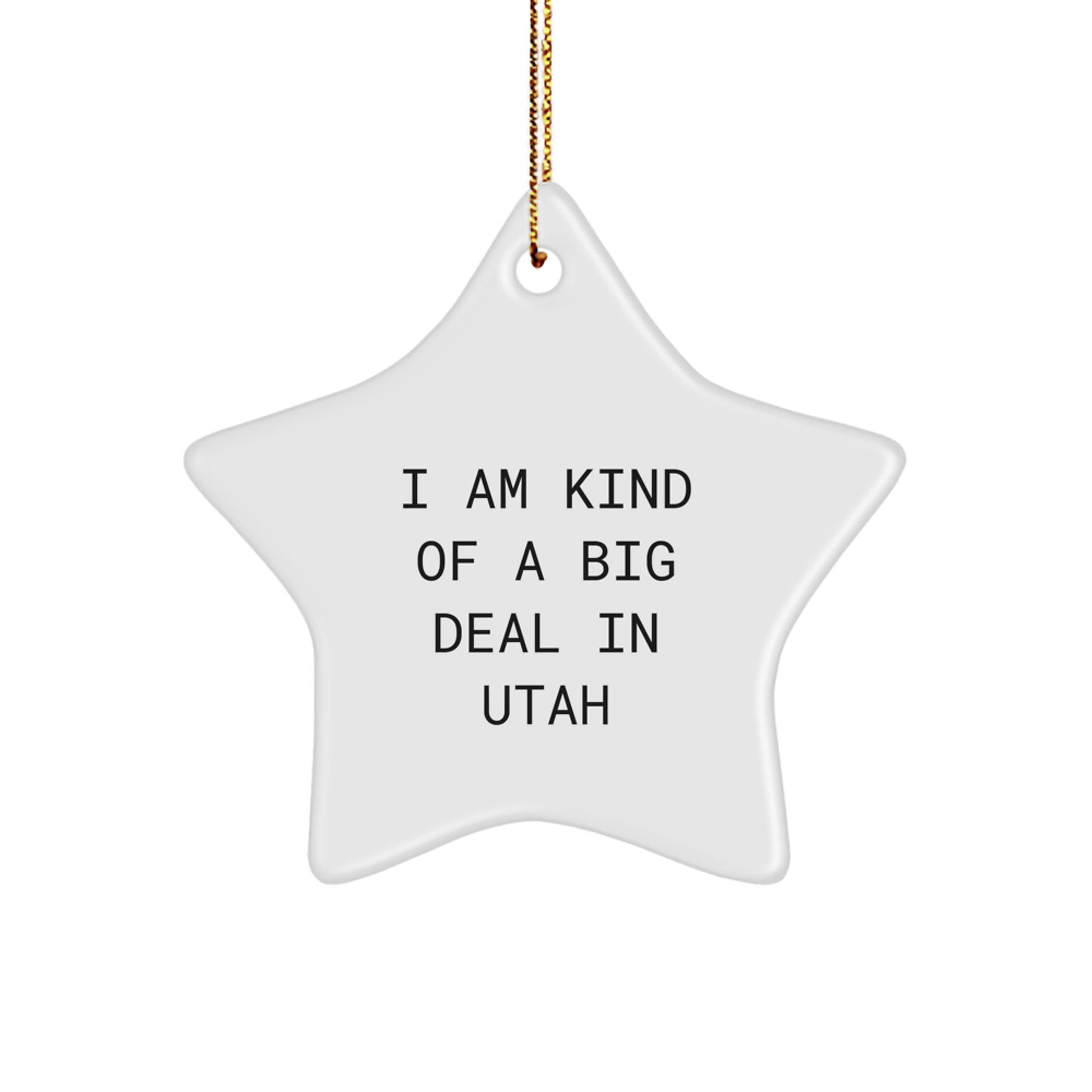 Utah Star Ornament, I Am Kind Of A Prime Selection In Utah, Funny Gift for Men Women Friends Family from Utah, Christmas Unique Gifts - Image 1