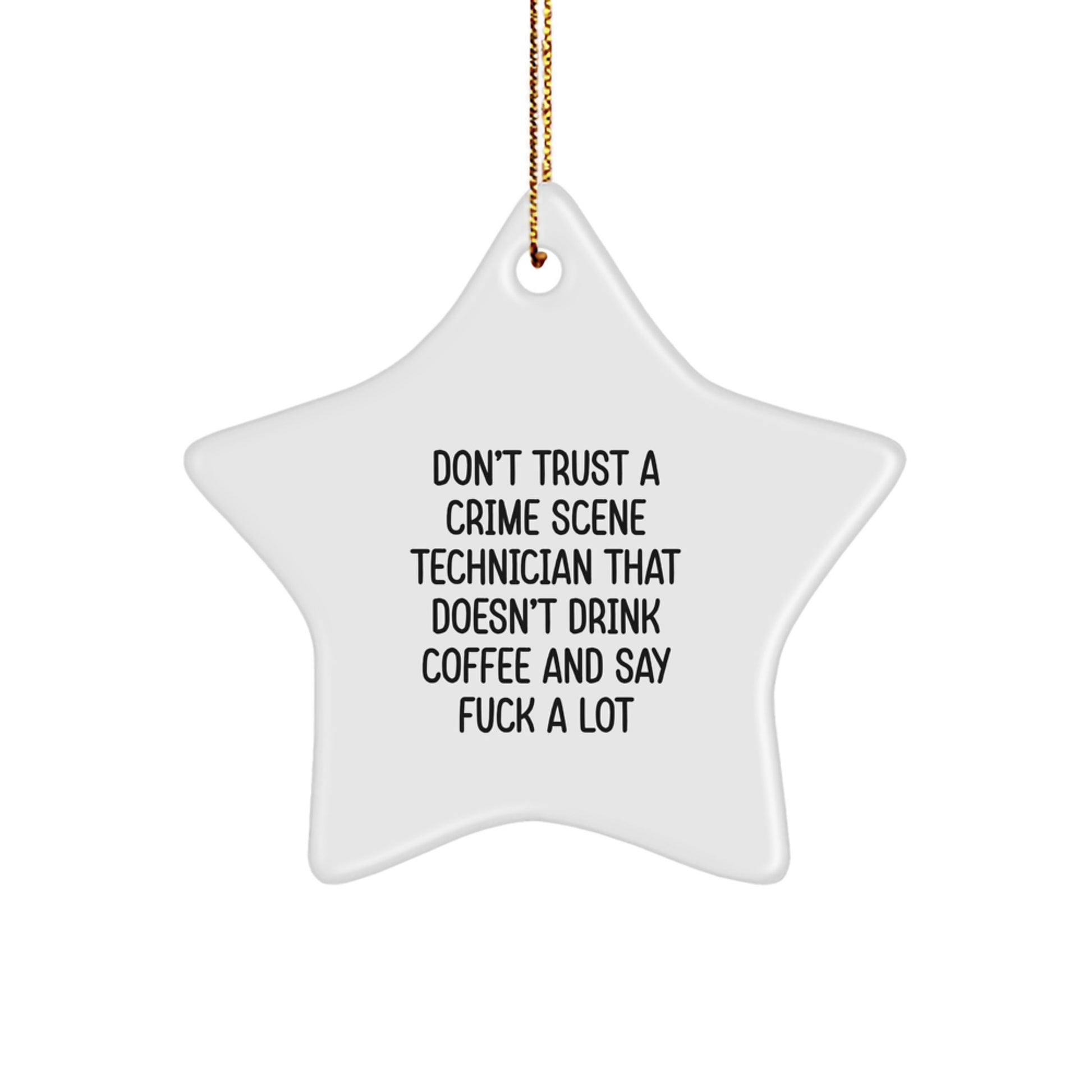 Crime Scene Technician Star Christmas Ornament for Coworkers Idea Gift - Image 1