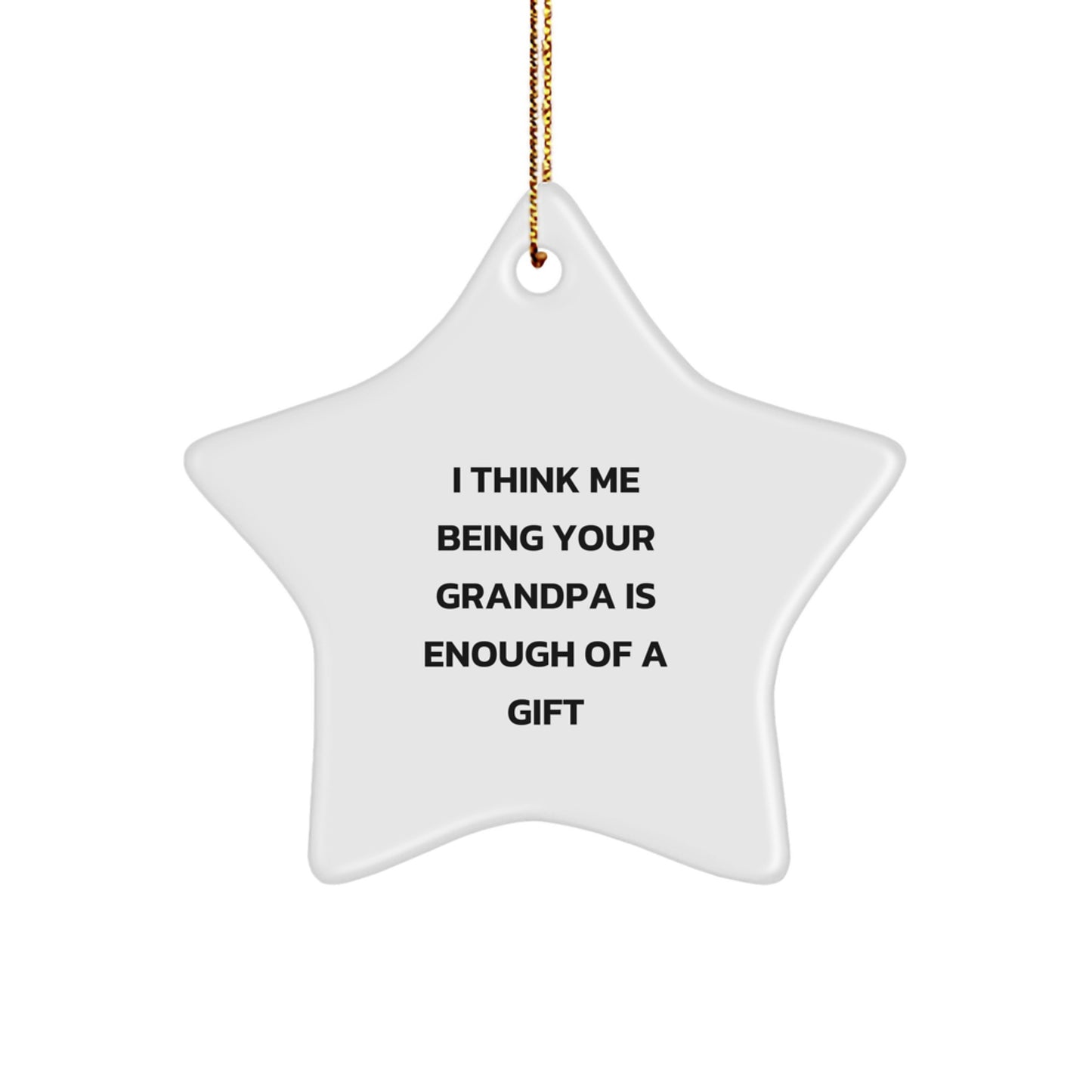 Grandpa Gifts from Men, Funny Star Ornament for Grandpa, Christmas Unique Gifts - Image 1