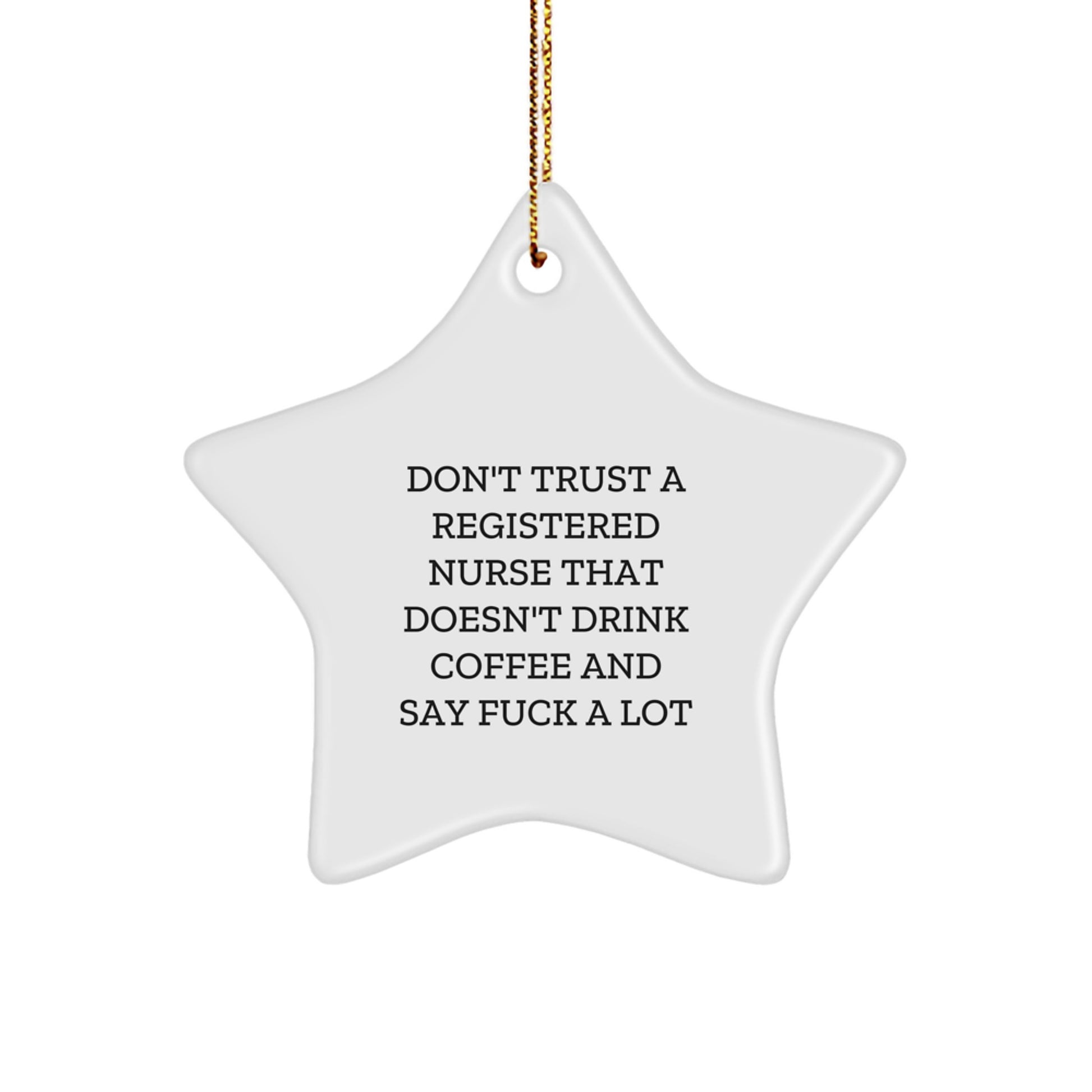 Funny Registered Nurse Gifts from Men, Unique Star Ornament for Registered Nurse Coworkers, Christmas Unique Gifts for Registered Nurses - Image 1