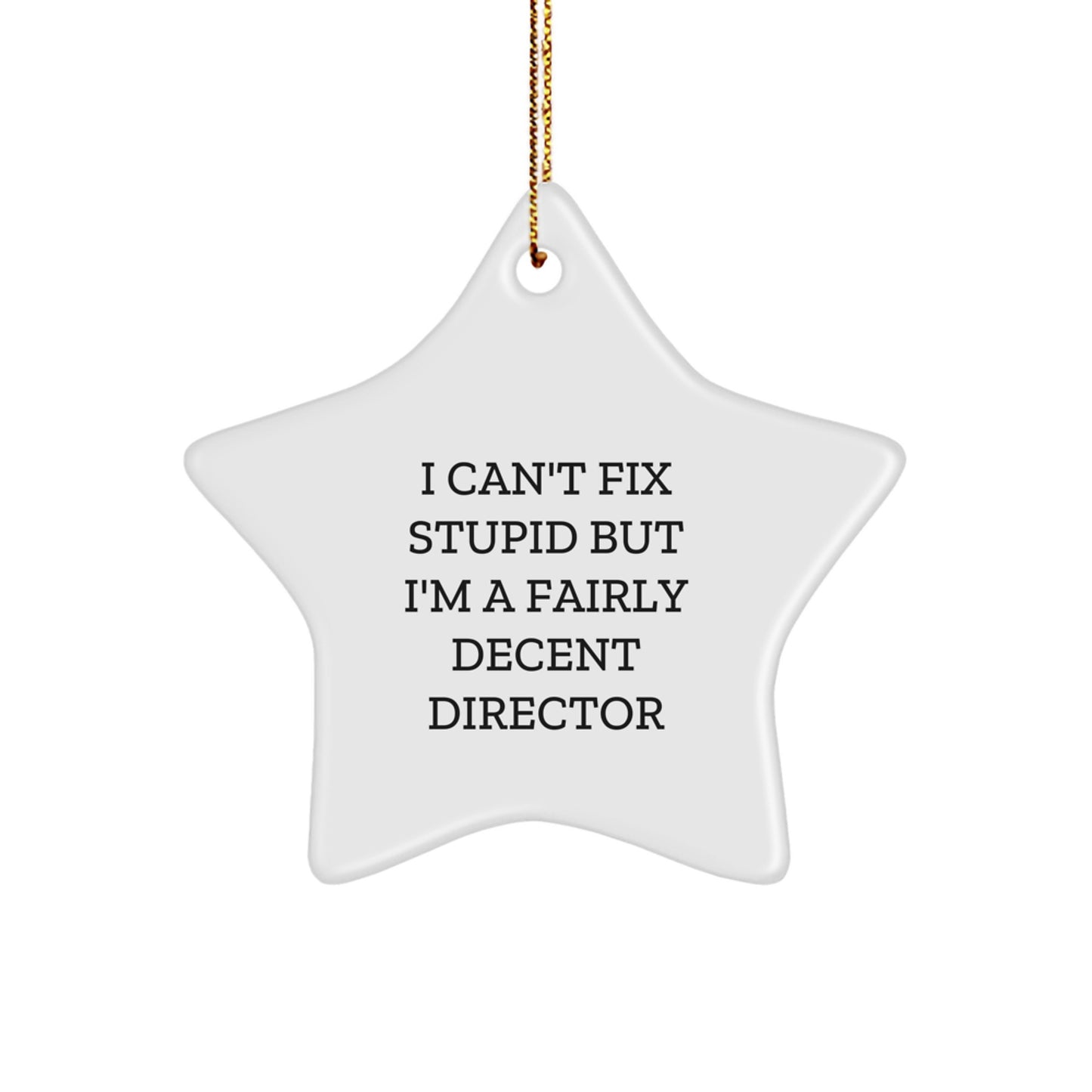 Funny Director Star Ornament, I'm A Fairly Decent Director Gifts for Directors, Christmas Unique Gifts from Friends and Family - Image 1