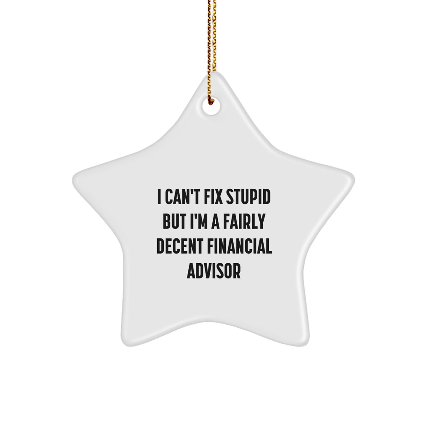 Financial Advisor Star Ornament Favorite for Kids Christmas Gift - Image 1