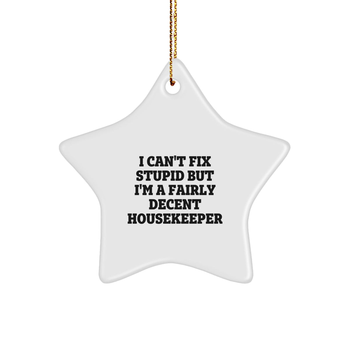 Housekeeper Keepsake Christmas Ornament for Him Gift Brightly Printed - Image 1