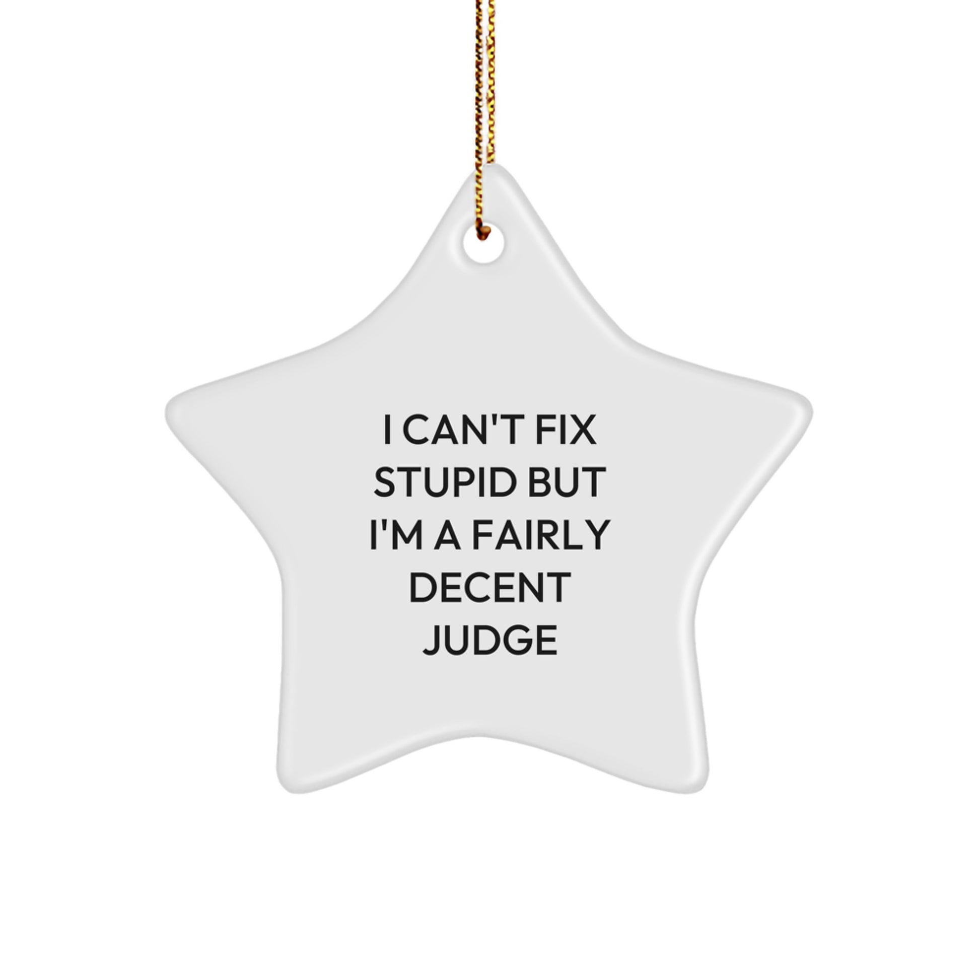 Funny Judge Star Ornament Gifts from Friends for Judge - Christmas Unique Gifts - Image 1